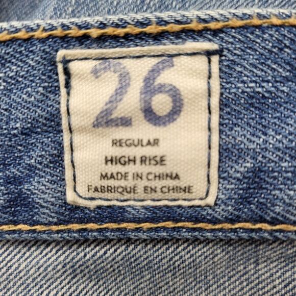 We the Free Jeans size 26 Regular High Rise Destroyed Exposed Copper Button Fly - Picture 10 of 16